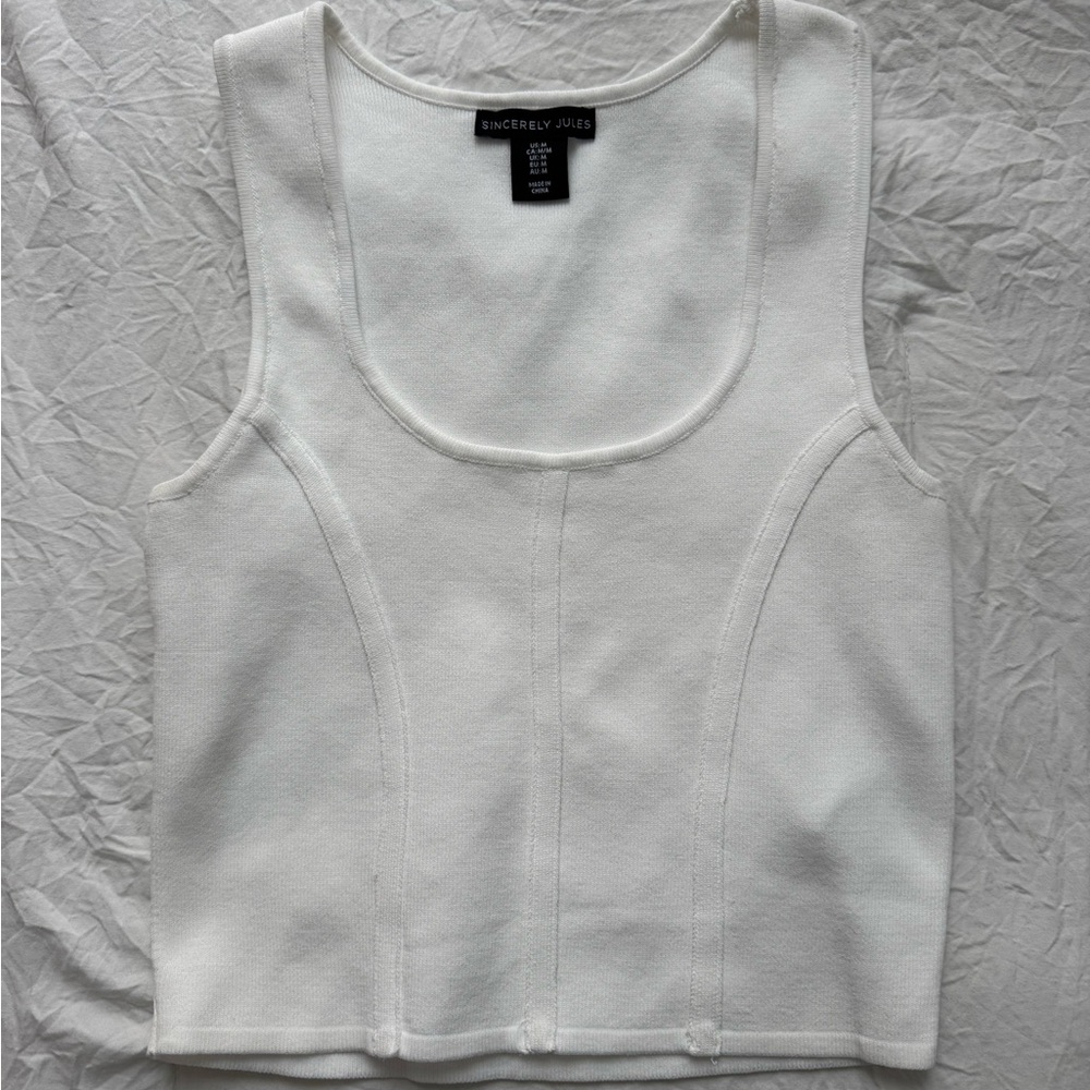 Sincerely Jules Classic White Tank Top